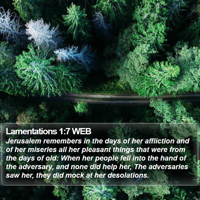 Lamentations 1:7 WEB Bible Study