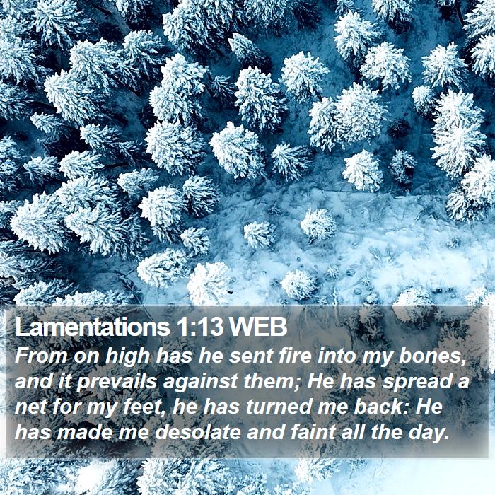 Lamentations 1:13 WEB Bible Study