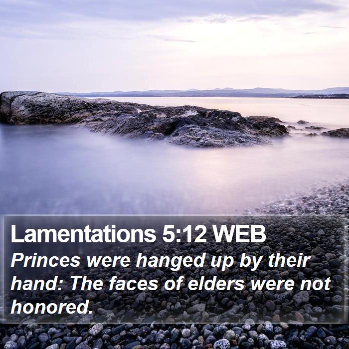 Lamentations 5:12 WEB Bible Study