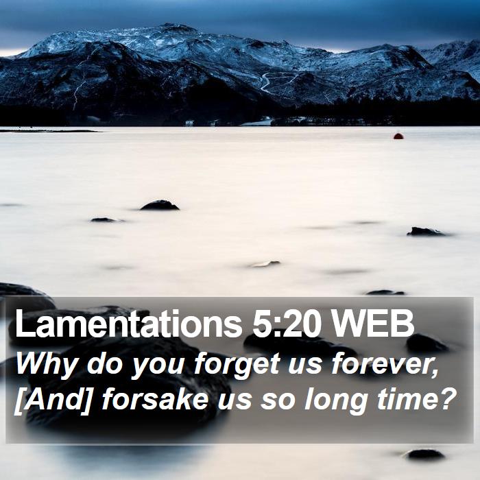 Lamentations 5:20 WEB Bible Study