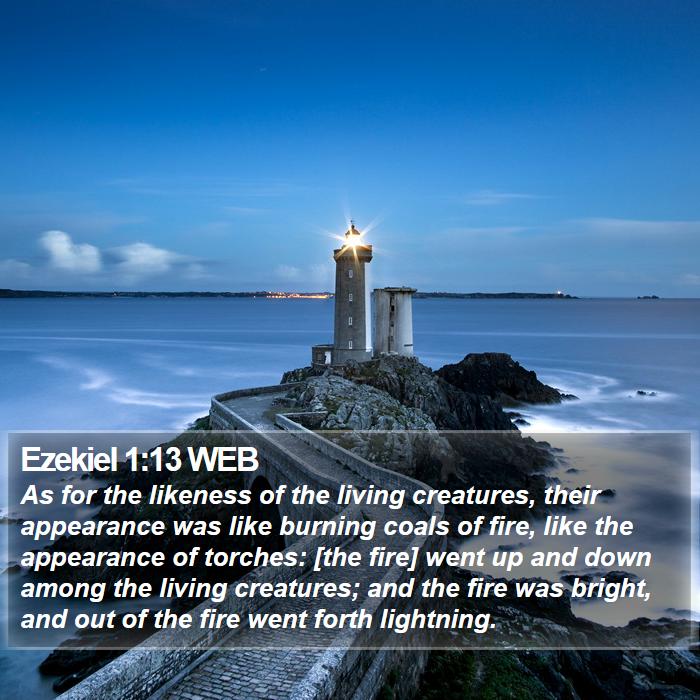 Ezekiel 1:13 WEB Bible Study