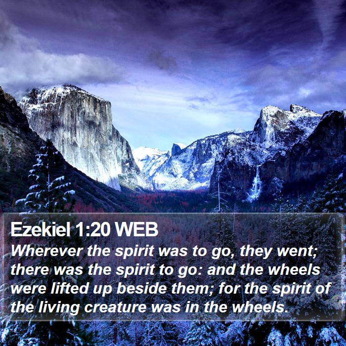 Ezekiel 1:20 WEB Bible Study