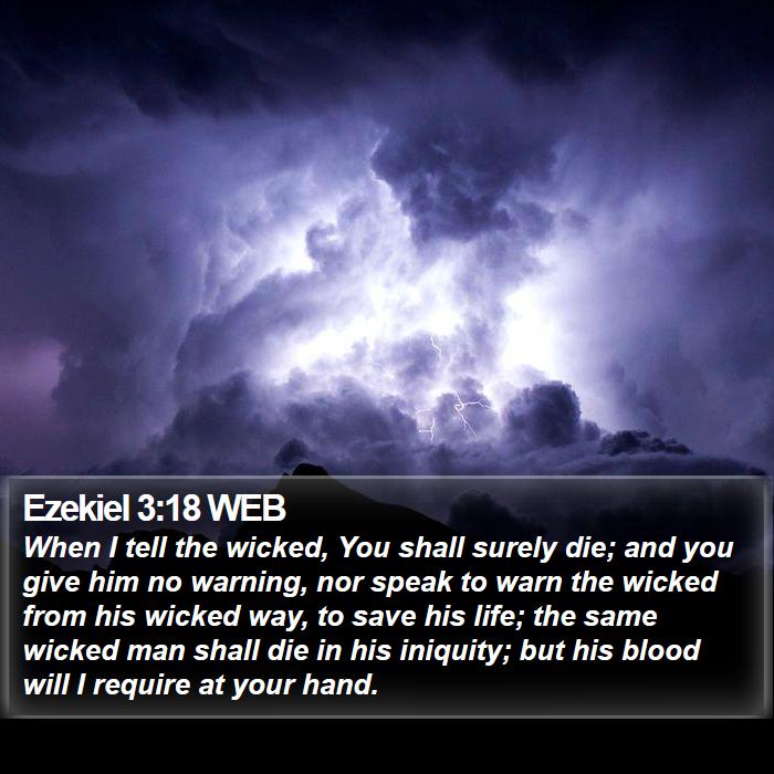 Ezekiel 3:18 WEB Bible Study