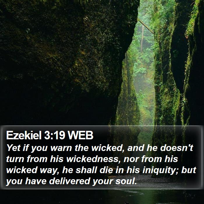 Ezekiel 3:19 WEB Bible Study