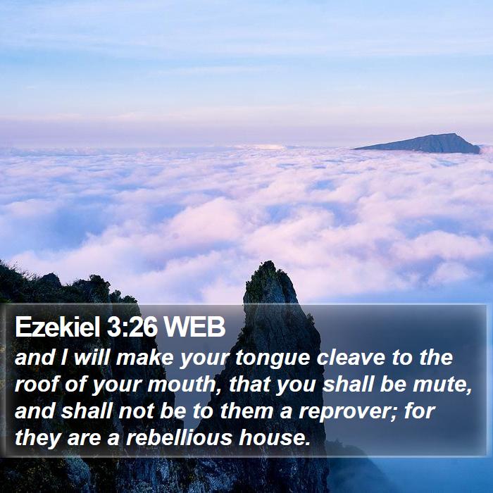 Ezekiel 3:26 WEB Bible Study