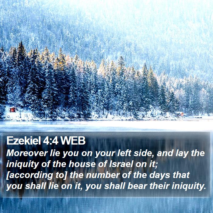 Ezekiel 4:4 WEB Bible Study