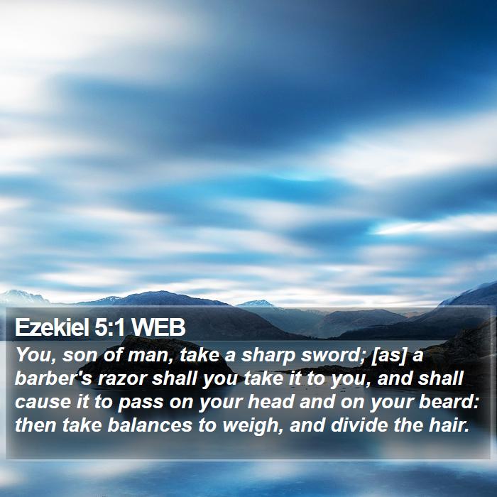 Ezekiel 5:1 WEB Bible Study