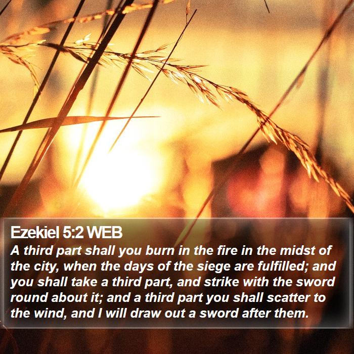 Ezekiel 5:2 WEB Bible Study