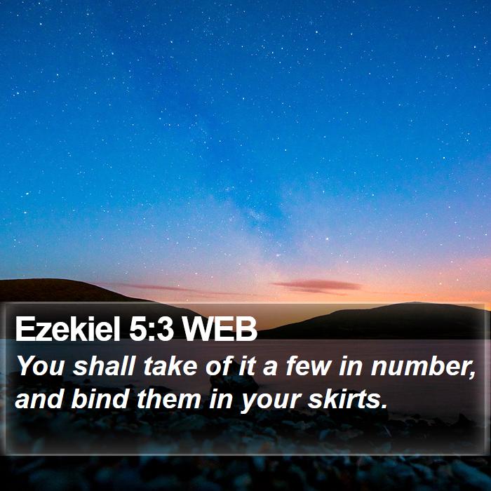 Ezekiel 5:3 WEB Bible Study