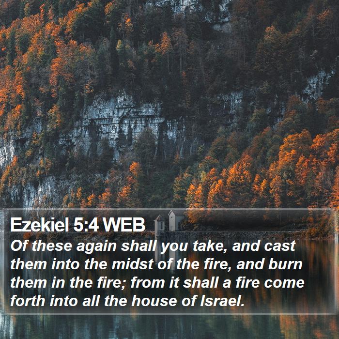 Ezekiel 5:4 WEB Bible Study