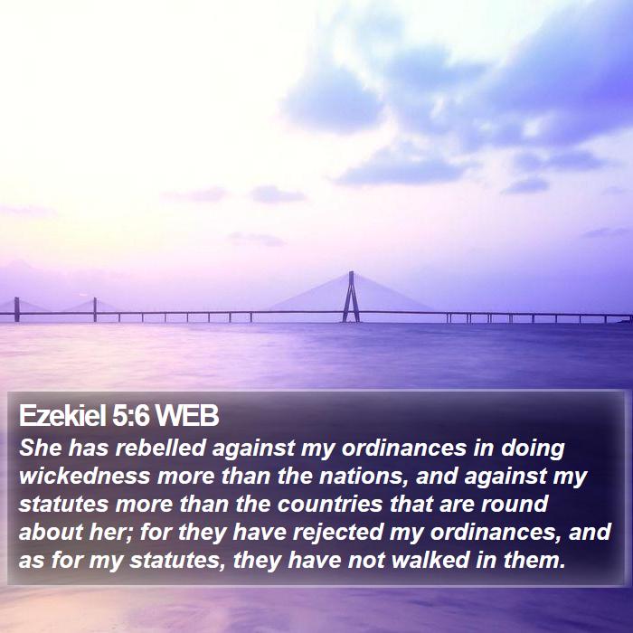 Ezekiel 5:6 WEB Bible Study