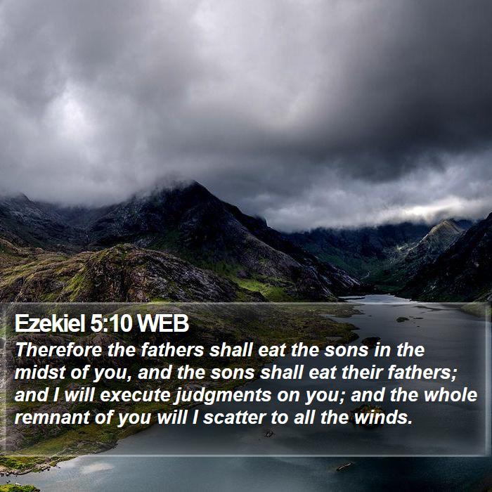 Ezekiel 5:10 WEB Bible Study