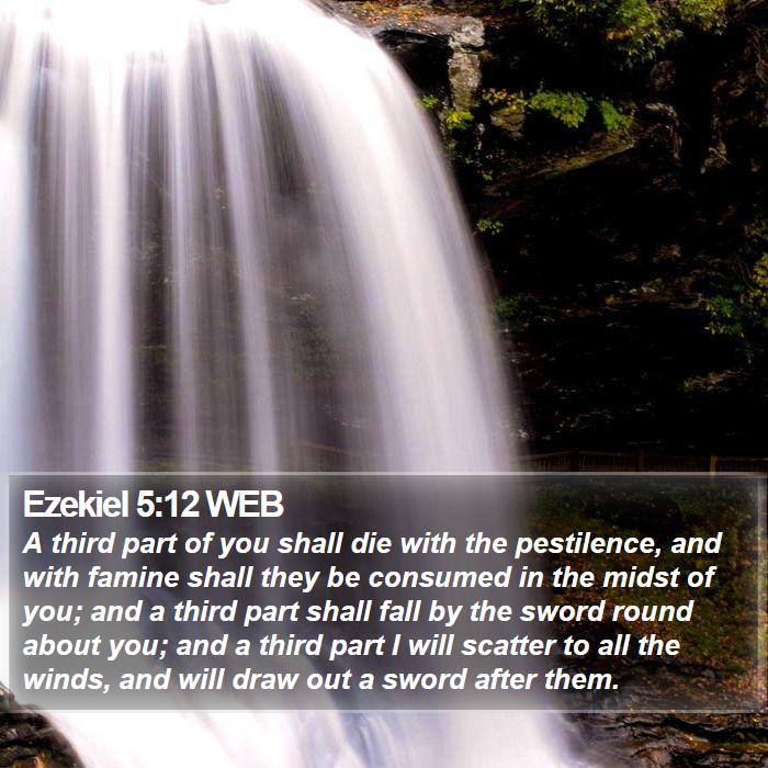 Ezekiel 5:12 WEB Bible Study