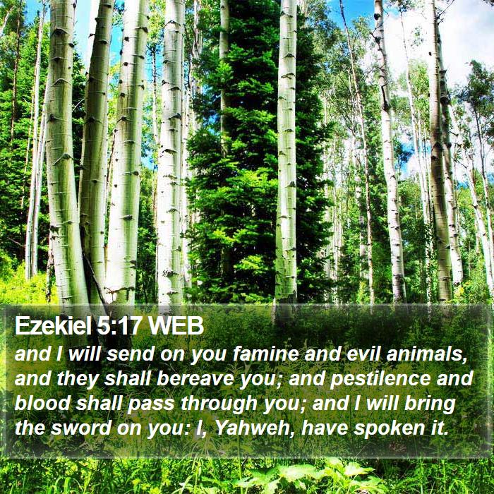 Ezekiel 5:17 WEB Bible Study