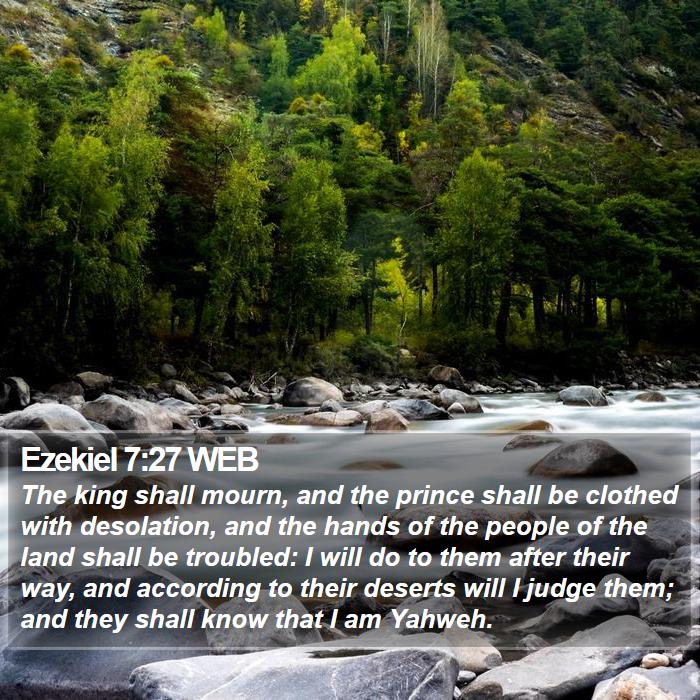 Ezekiel 7:27 WEB Bible Study