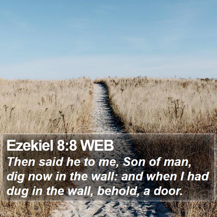 Ezekiel 8:8 WEB Bible Study