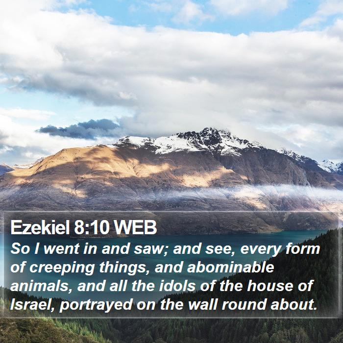 Ezekiel 8:10 WEB Bible Study