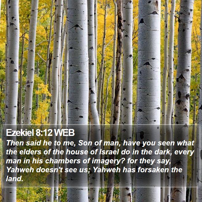 Ezekiel 8:12 WEB Bible Study