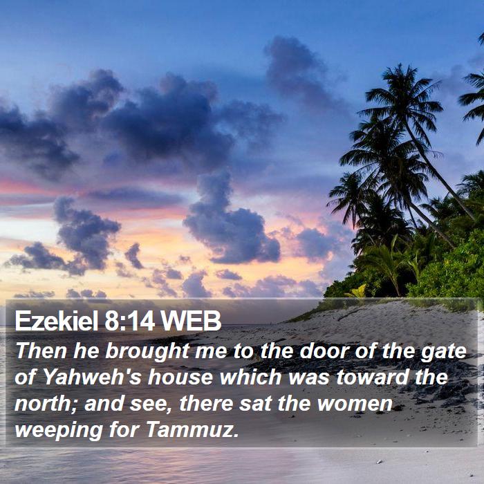 Ezekiel 8:14 WEB Bible Study