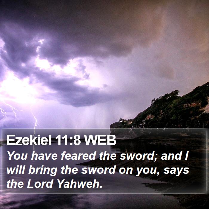 Ezekiel 11:8 WEB Bible Study