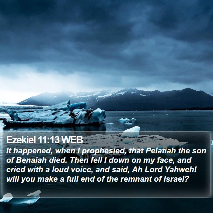 Ezekiel 11:13 WEB Bible Study