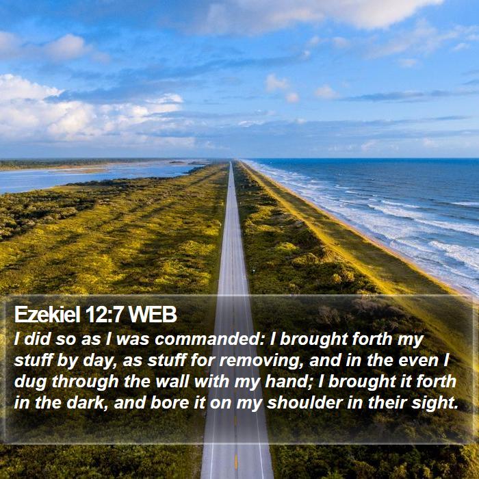 Ezekiel 12:7 WEB Bible Study