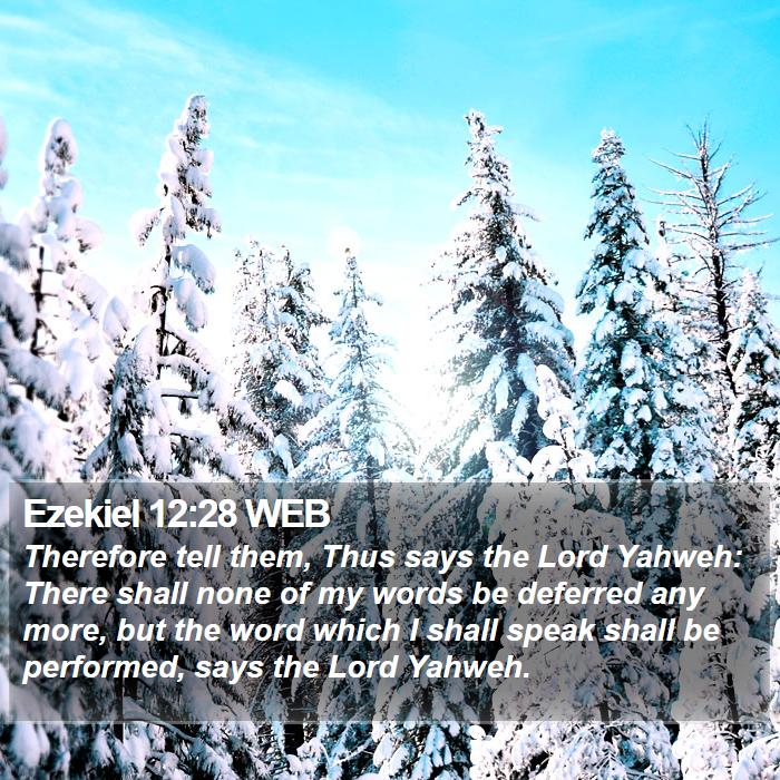 Ezekiel 12:28 WEB Bible Study