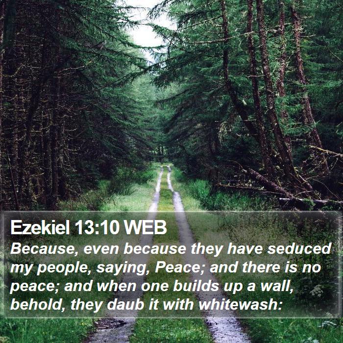 Ezekiel 13:10 WEB Bible Study