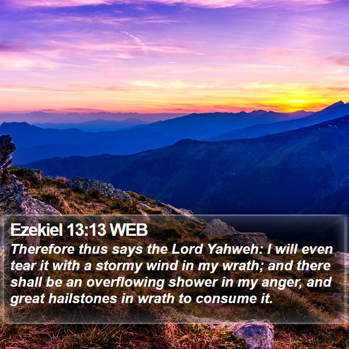 Ezekiel 13:13 WEB Bible Study