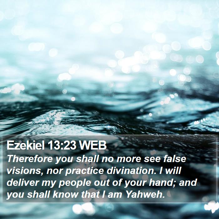 Ezekiel 13:23 WEB Bible Study