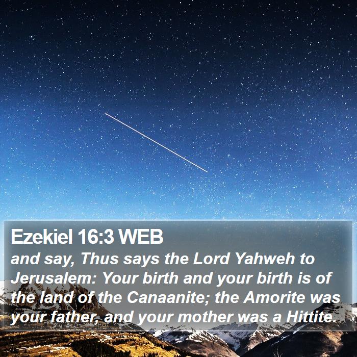 Ezekiel 16:3 WEB Bible Study