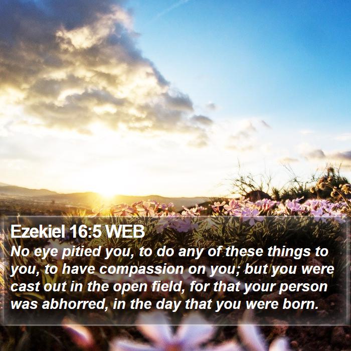 Ezekiel 16:5 WEB Bible Study