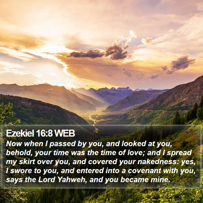 Ezekiel 16:8 WEB Bible Study