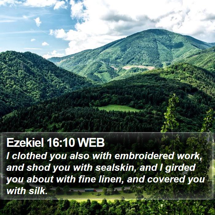 Ezekiel 16:10 WEB Bible Study