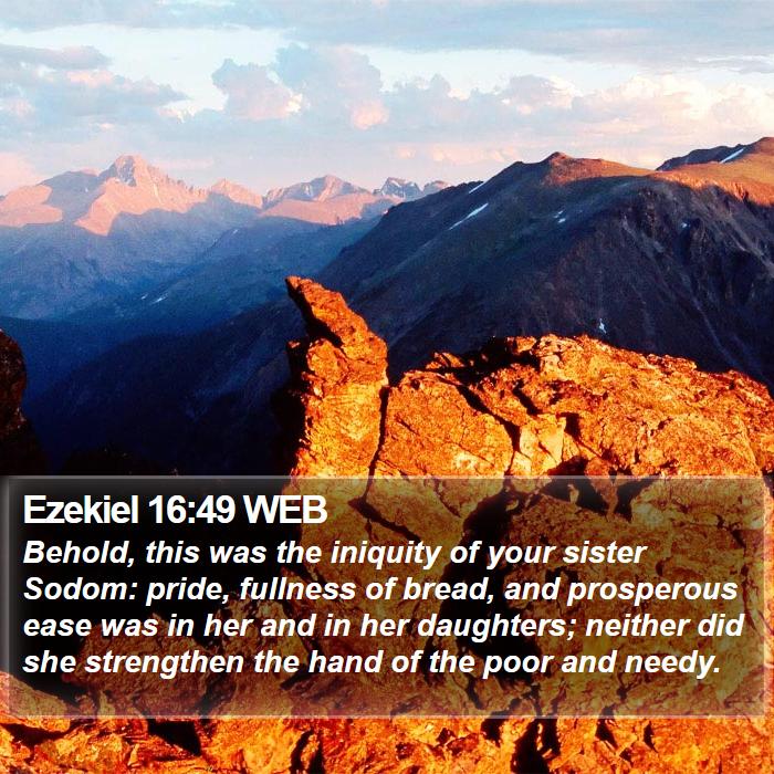 Ezekiel 16:49 WEB Bible Study