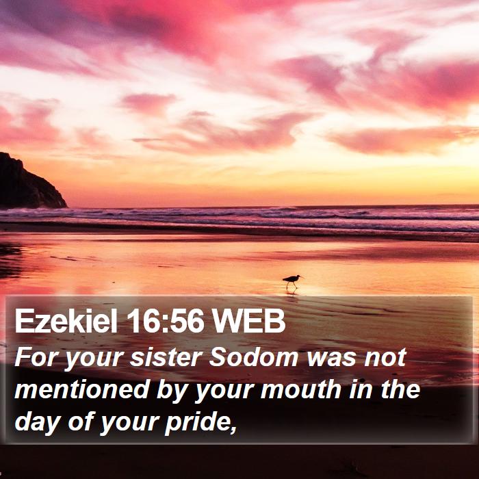 Ezekiel 16:56 WEB Bible Study