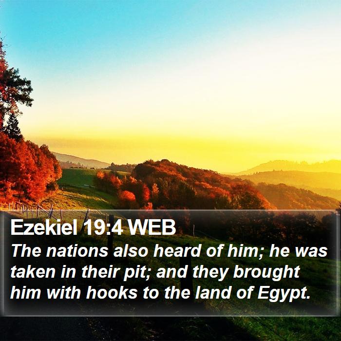 Ezekiel 19:4 WEB Bible Study