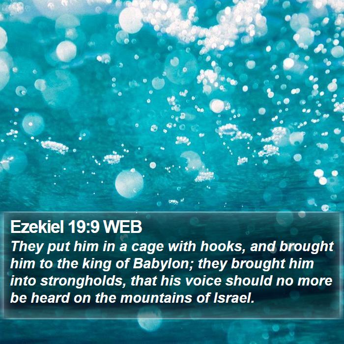 Ezekiel 19:9 WEB Bible Study