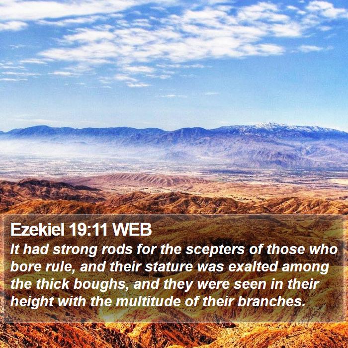 Ezekiel 19:11 WEB Bible Study