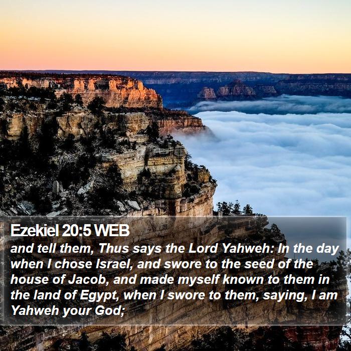 Ezekiel 20:5 WEB Bible Study