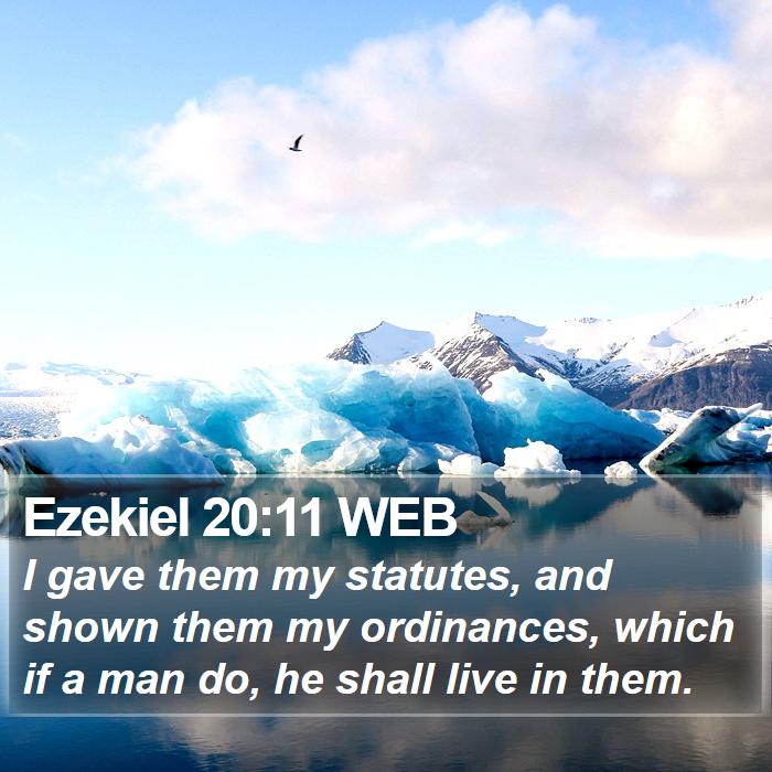 Ezekiel 20:11 WEB Bible Study