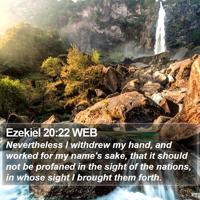 Ezekiel 20:22 WEB Bible Study