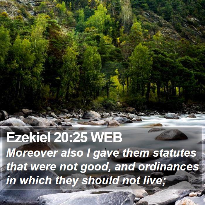 Ezekiel 20:25 WEB Bible Study