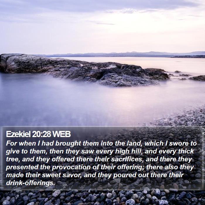 Ezekiel 20:28 WEB Bible Study