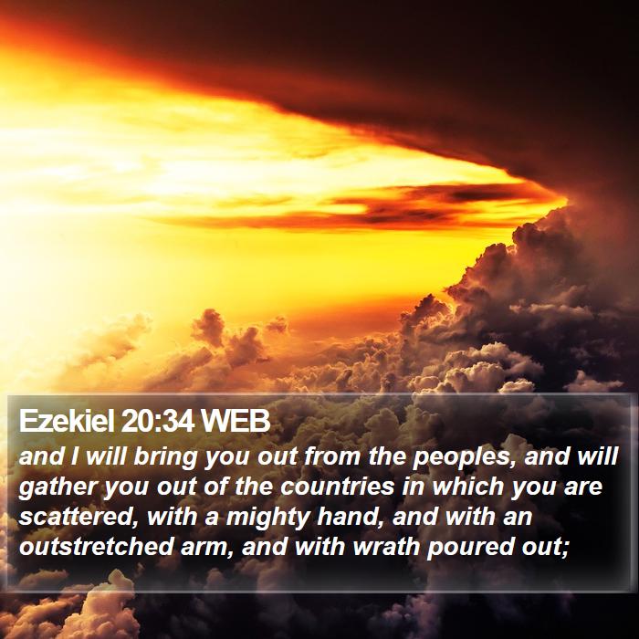 Ezekiel 20:34 WEB Bible Study