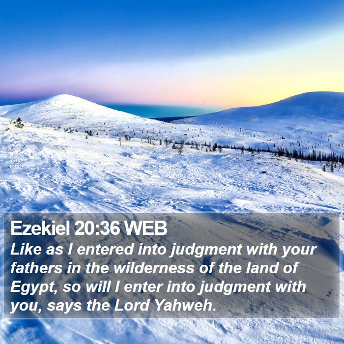 Ezekiel 20:36 WEB Bible Study