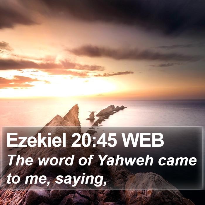 Ezekiel 20:45 WEB Bible Study