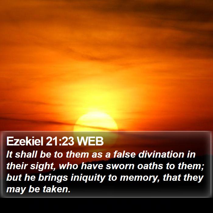 Ezekiel 21:23 WEB Bible Study