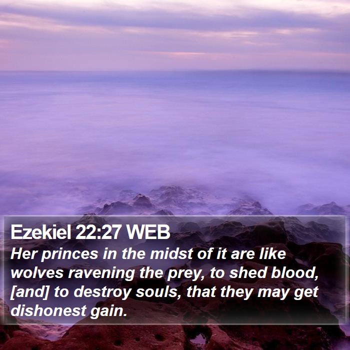 Ezekiel 22:27 WEB Bible Study