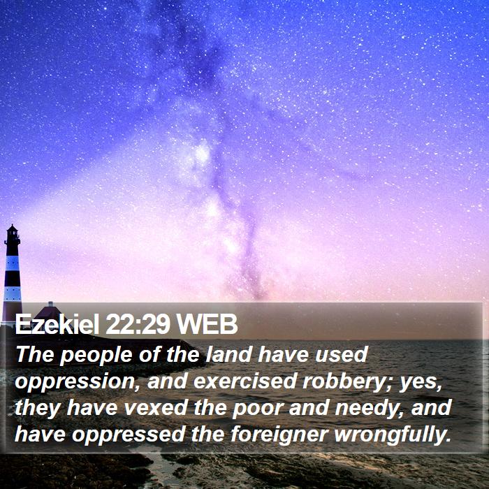 Ezekiel 22:29 WEB Bible Study